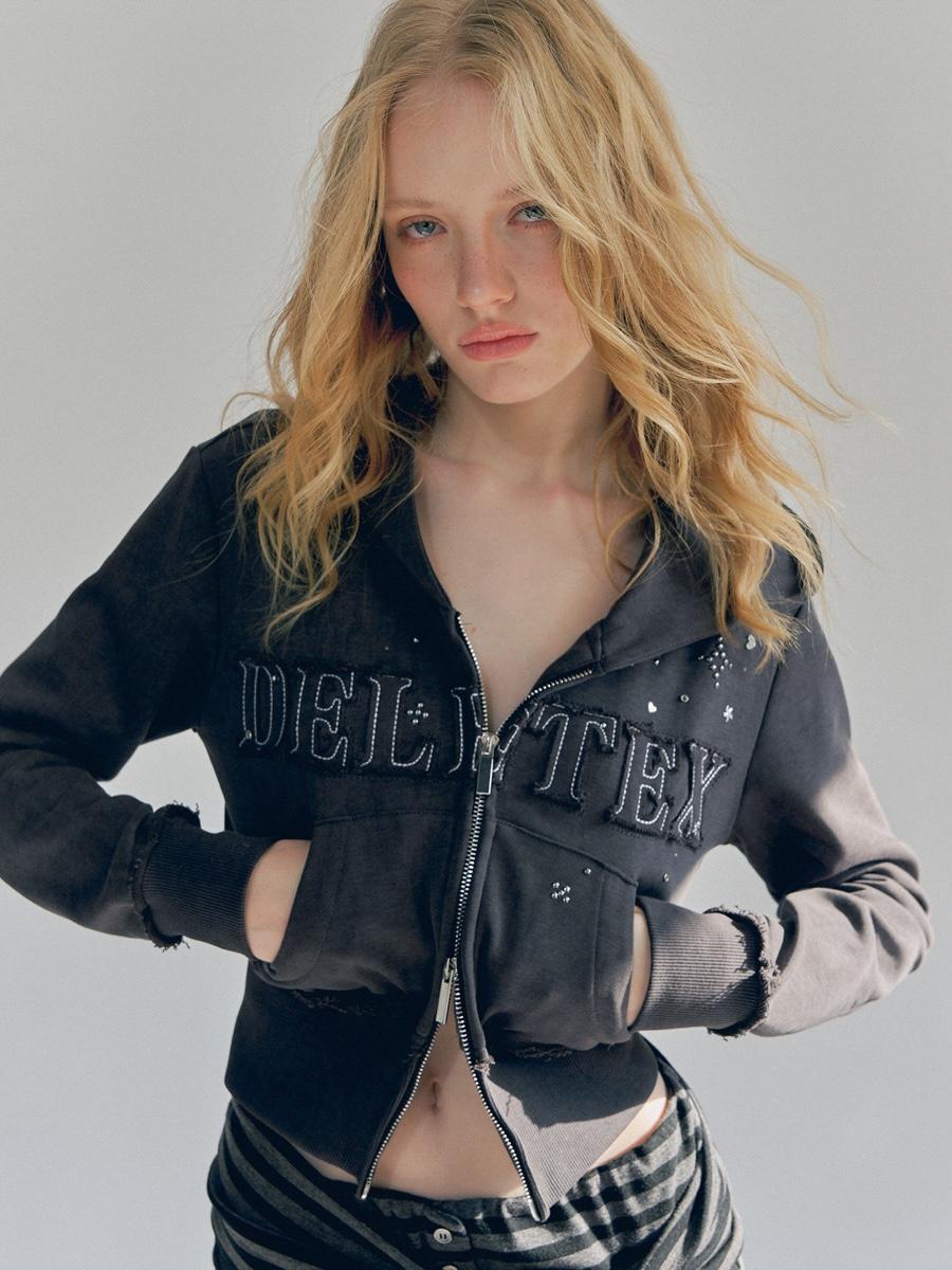 DeleteEX Art Patchwork Hot Film Zip Up Hoodie