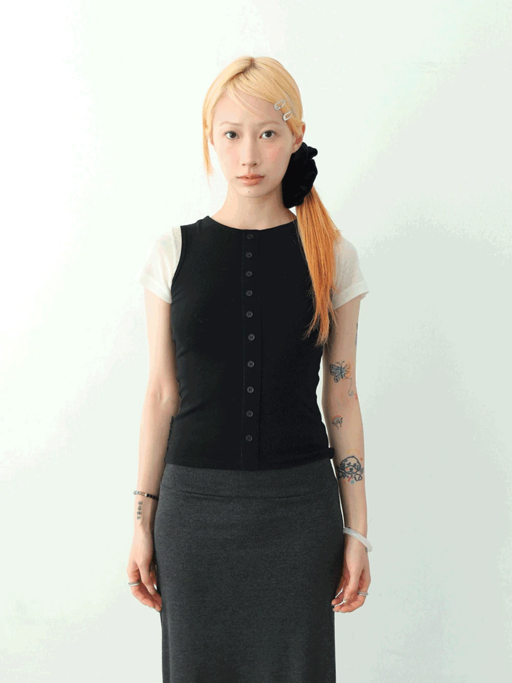 코리 버튼 슬리브리스