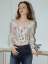 Cest_Pearl double ribbon blouse