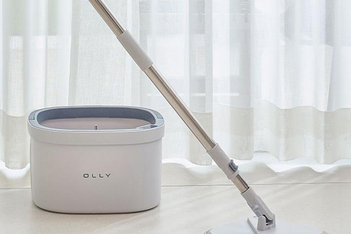 올리 한번에 통돌이 회전 물걸레 밀대 청소기 세트 + 초극세사 걸레 2개 증정