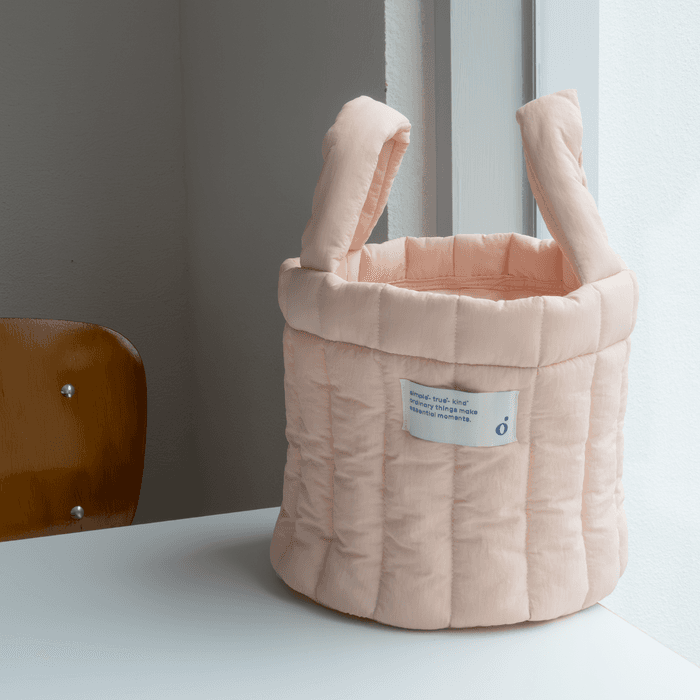 [29CM 단독] 퍼프 토트 바스켓 - 피치핑크