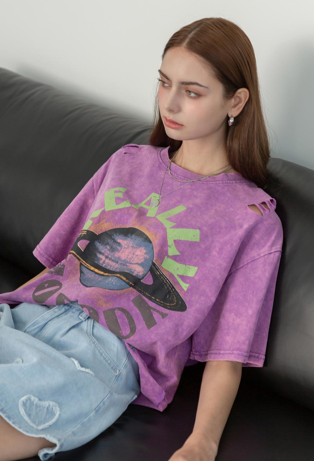 르니앤맥코이 빈티지 나염 크롭 티셔츠 ML07TS719FJY ML07TS719FJY