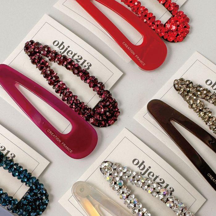 [18차]-[선물무료포장]-[컬러추가] 2nd Vintage Hair Clip & Crystal Hair Clip Set