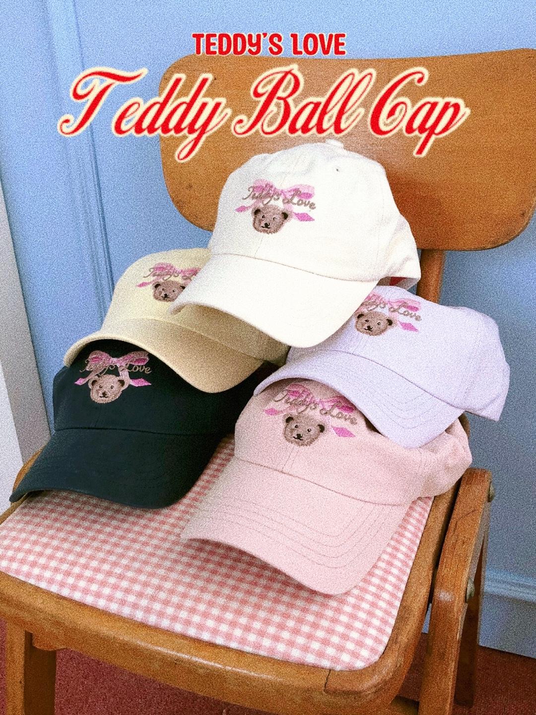 (5/15 출고예정) Teddy's Love embroidery Ball Cap ( 5 color )