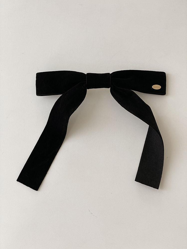 Selflove made, 보우 바렛트 벨벳 리본 프랑스 헤어핀 헤어끈