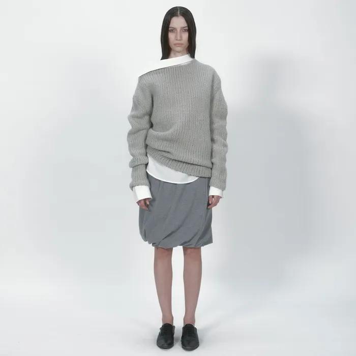 BALLOON SKIRT IN MELANGE GREY