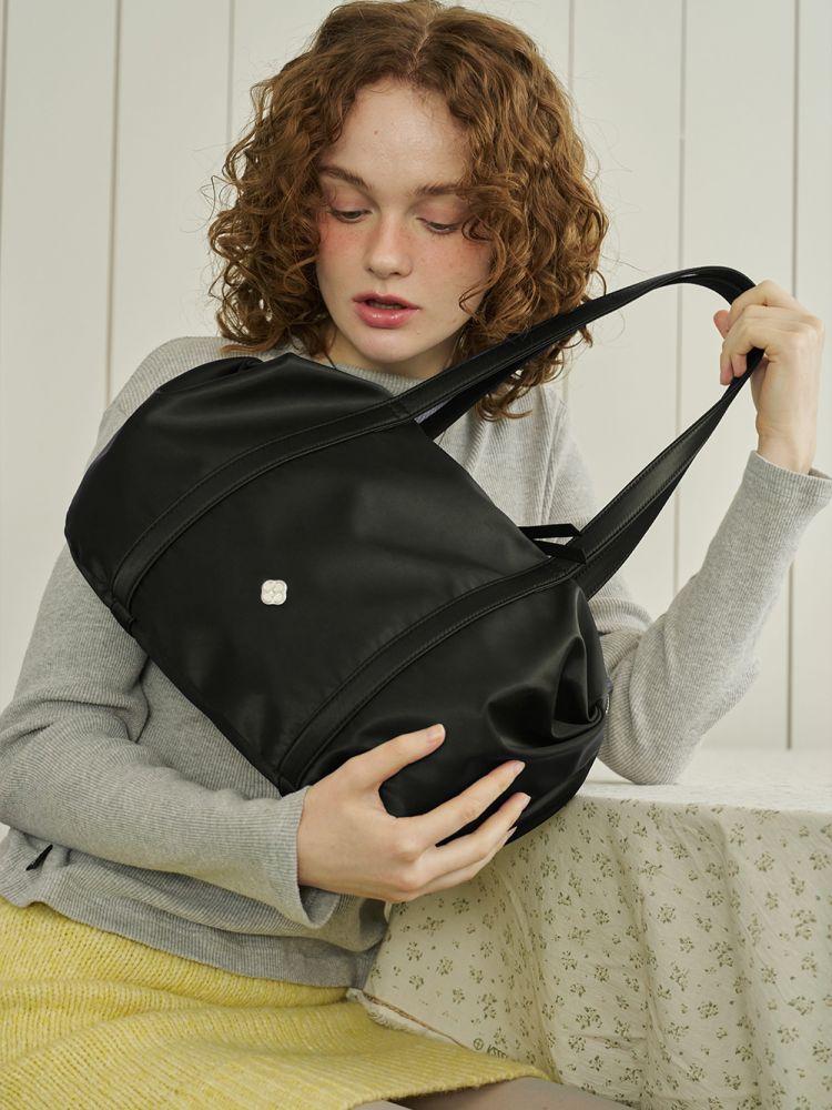 Aurora Shirring Duffle Bag_Black