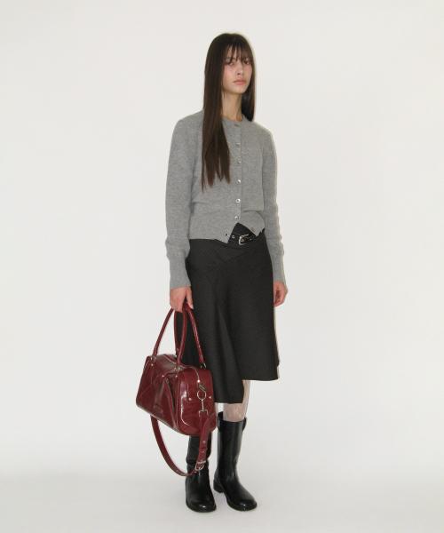 Faux Leather M.O.S Bag, BURGUNDY