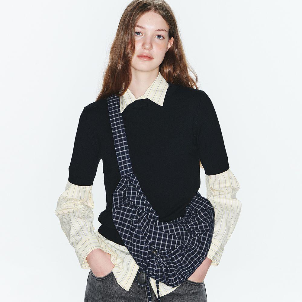 LASSIE BAG - CHECK NAVY