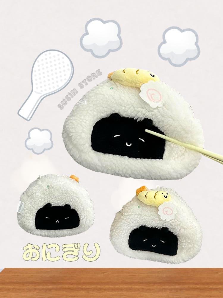 수심 Music Rice Pouch 뮤직 라이스 고양이 파우치 미니 삼각김밥 유니크