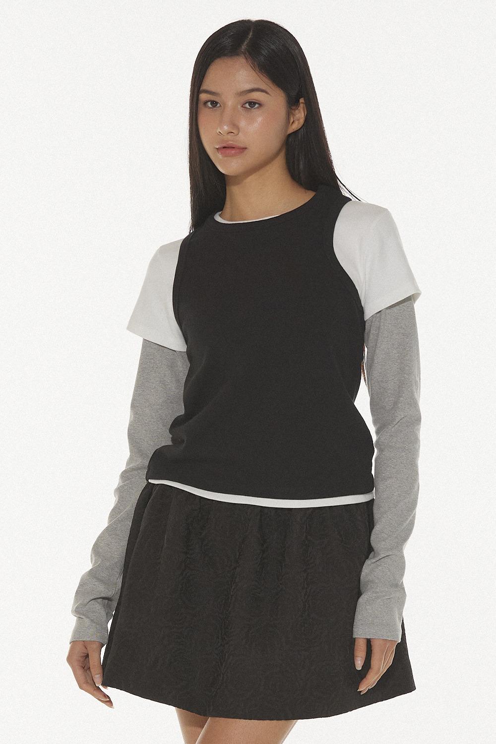 RS 2 IN 1 LAYERED T - GREY