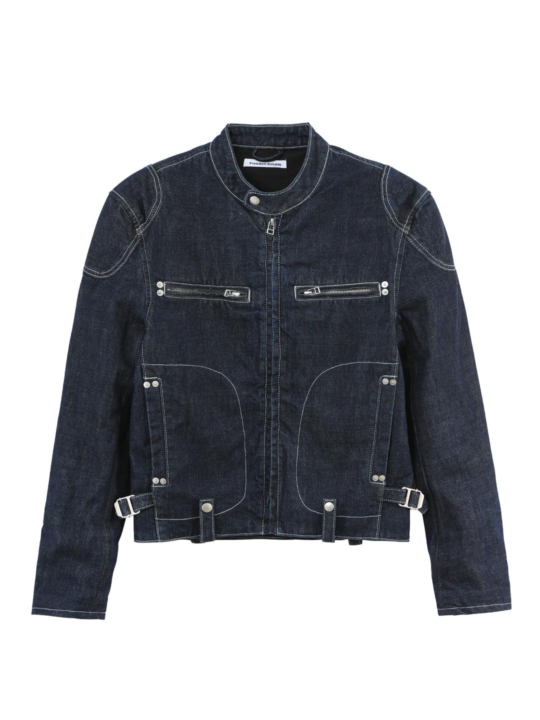 Rider Scrap Padded Denim Jacket