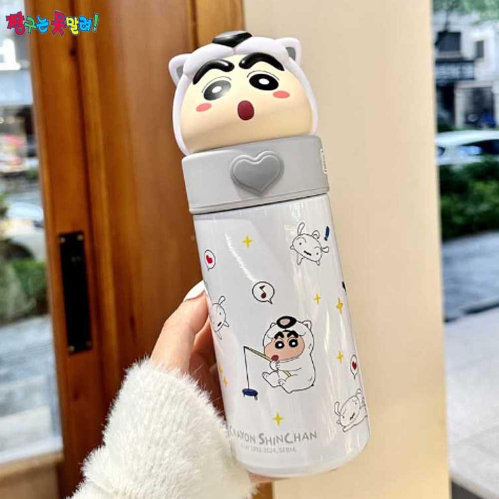 짱구 물통 물병 유치원 어린이집 물통 초등학생 스텐 보온 보냉 350ml 북극곰