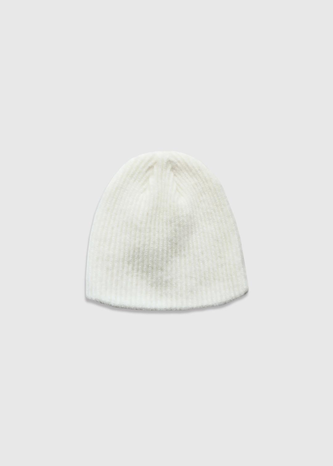 ROSE KNIT BEANIE - WHITE