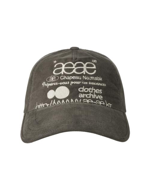 WEB LOGO CORDUROY CAP [BROWN]
