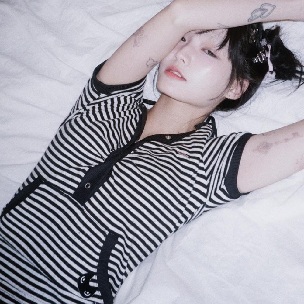 stripe hoodie HS ver (black)