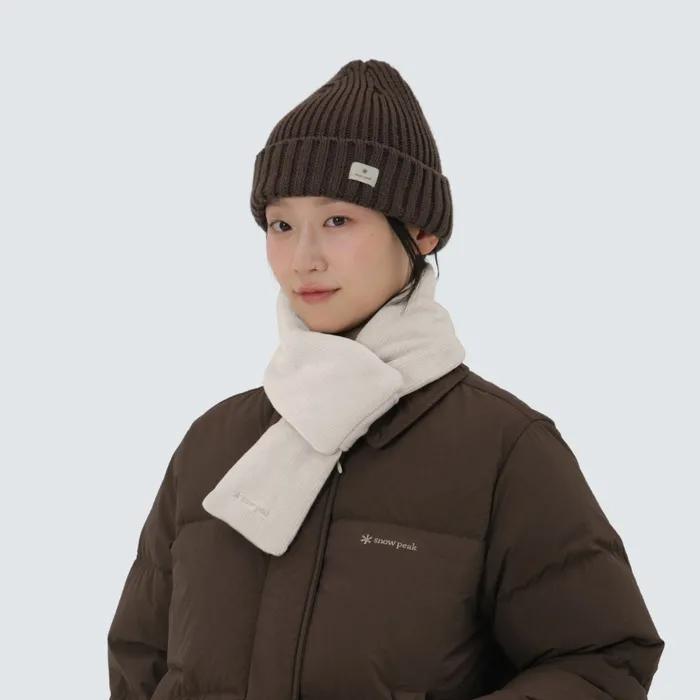 코듀로이 프리마로프트 패딩 머플러 Light Beige (S25WWFWA61)