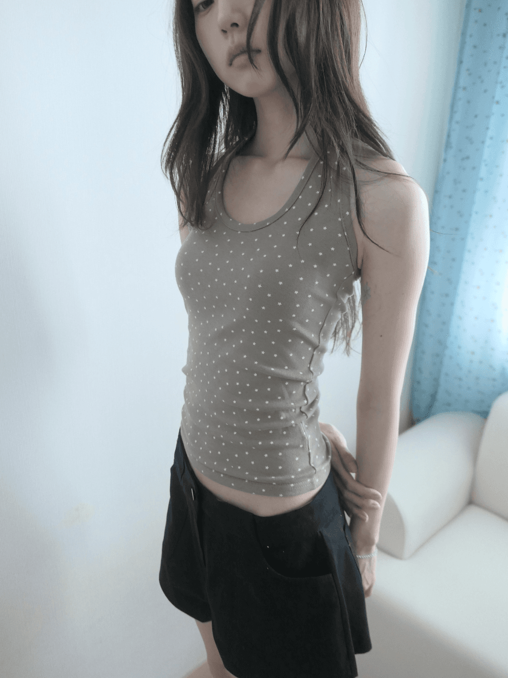 세이지블루 twinkle sleeveless