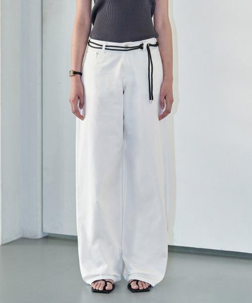 [W]Signature Low Rise Wide Jeans DCWPT004Ivory