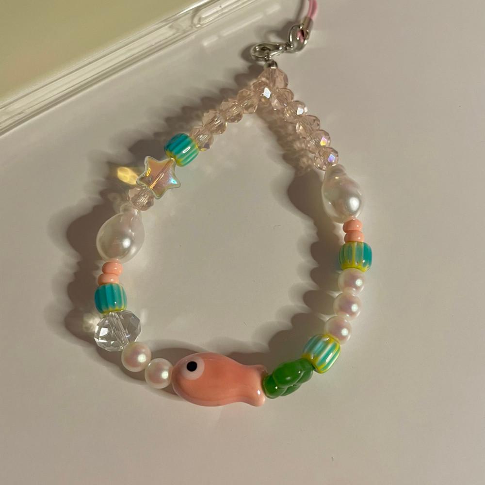 곰뽁이네 핸드메이드 물고기 폰스트랩 키링 폰꾸 폰꾸미기