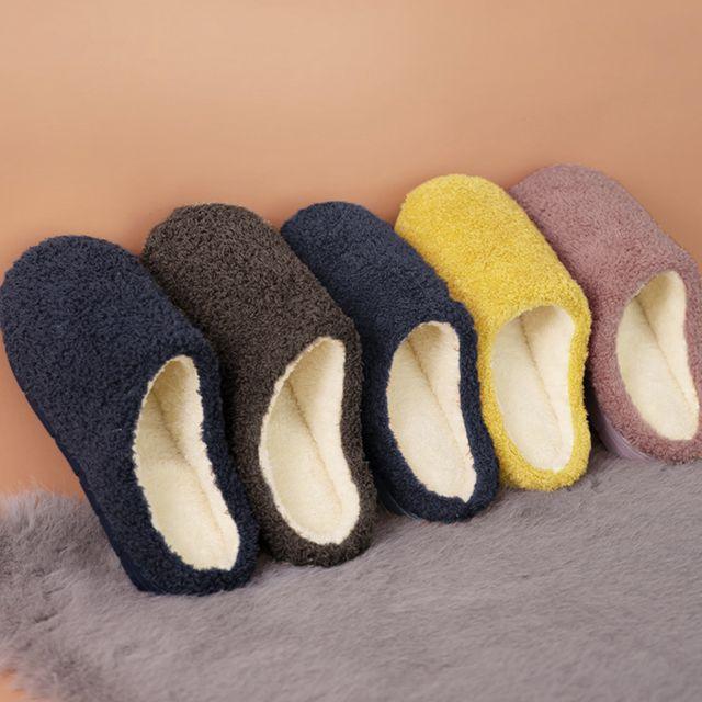 [1+1] 고구마 털실내화 실내 방한슬리퍼 층간소음 사무실 거실실내화 커플슬리퍼 털슬리퍼