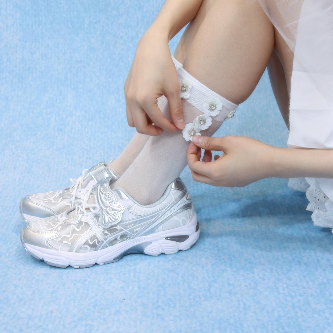 shiny flower socks (2colors)