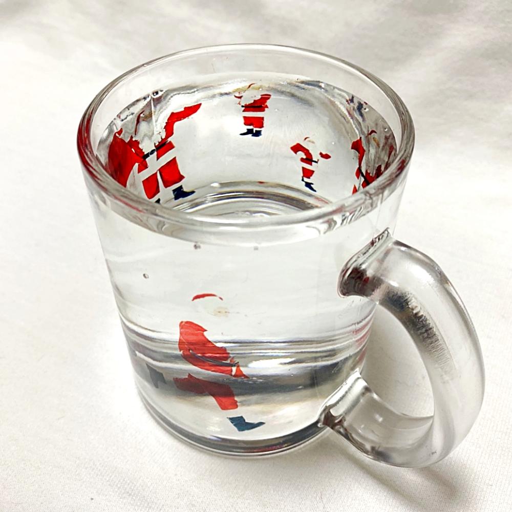 Happy santa glass mug (gloss)