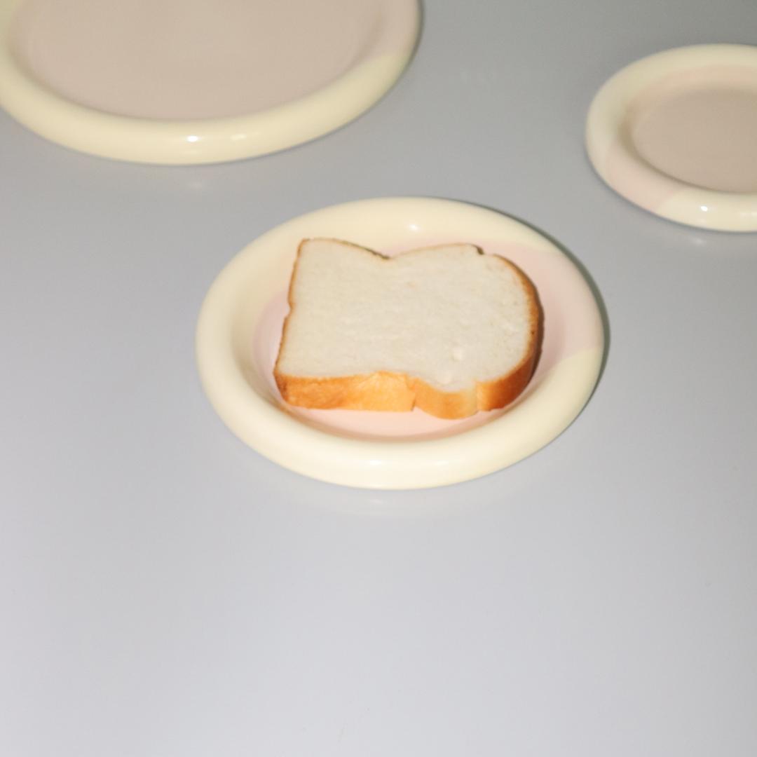 ring plate(yellow/beige)