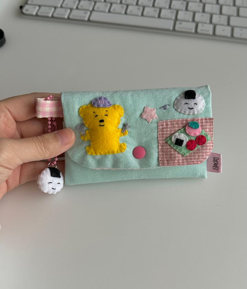 주먹밥의 자유(민트)_효쯔 카드지갑 : 효쯔