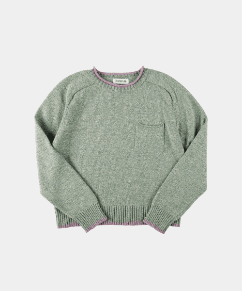 더스티 울 니트 풀 오버 더스티민트