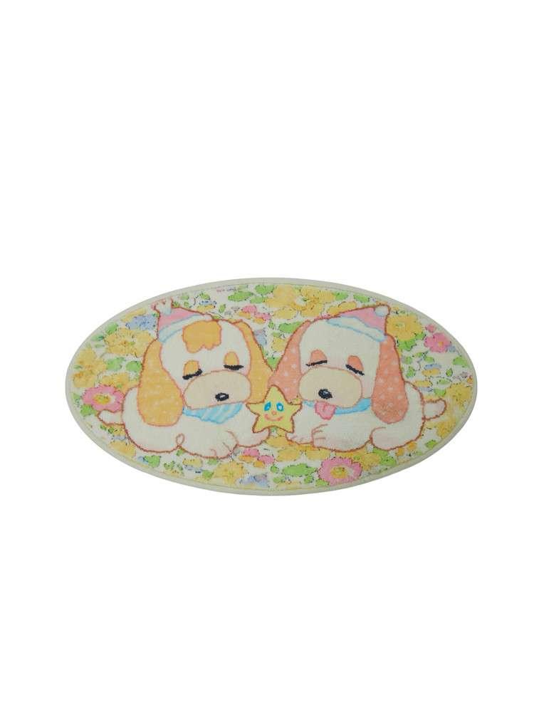 Puppy Floral Cashmere Floor Mat【s0000015042】