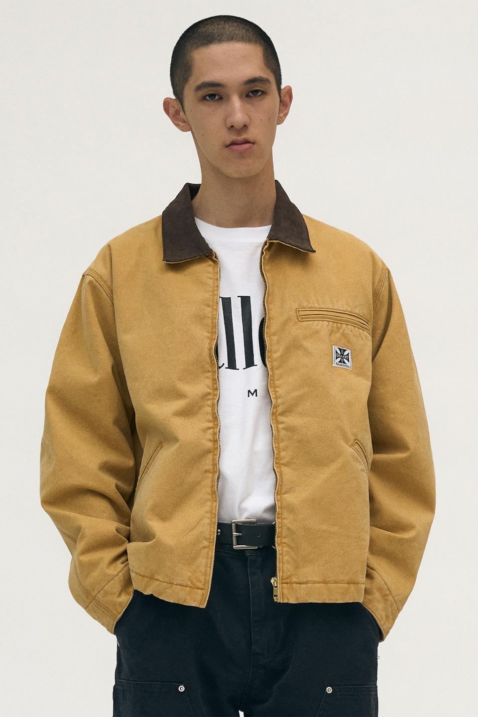 13.5OZ VINTAGE WASHED PADDED WORK JACKET [BEIGE]