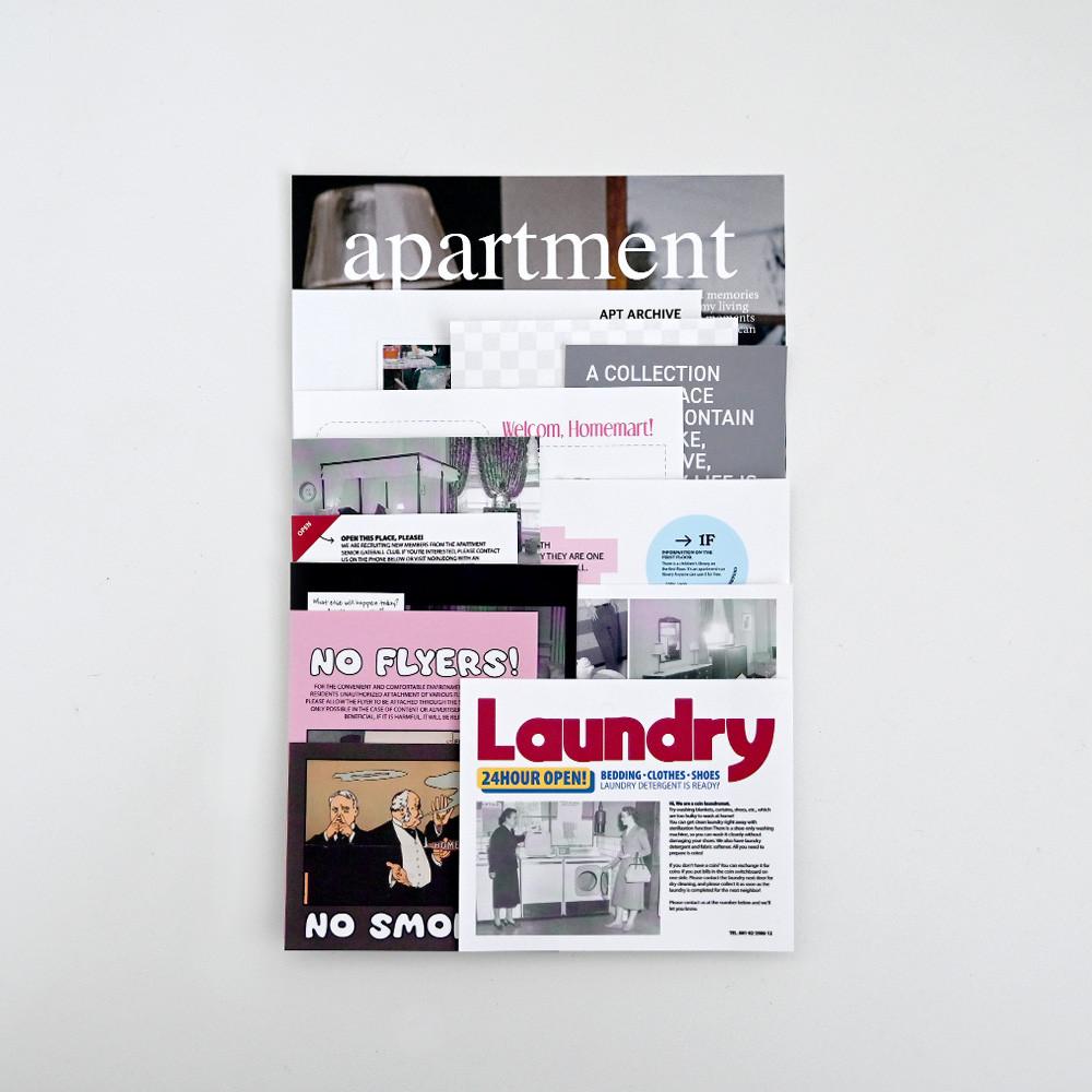 Apartment package 아파트 스티커팩 스크랩 다꾸 빈티지 벽꾸 키치 스티커