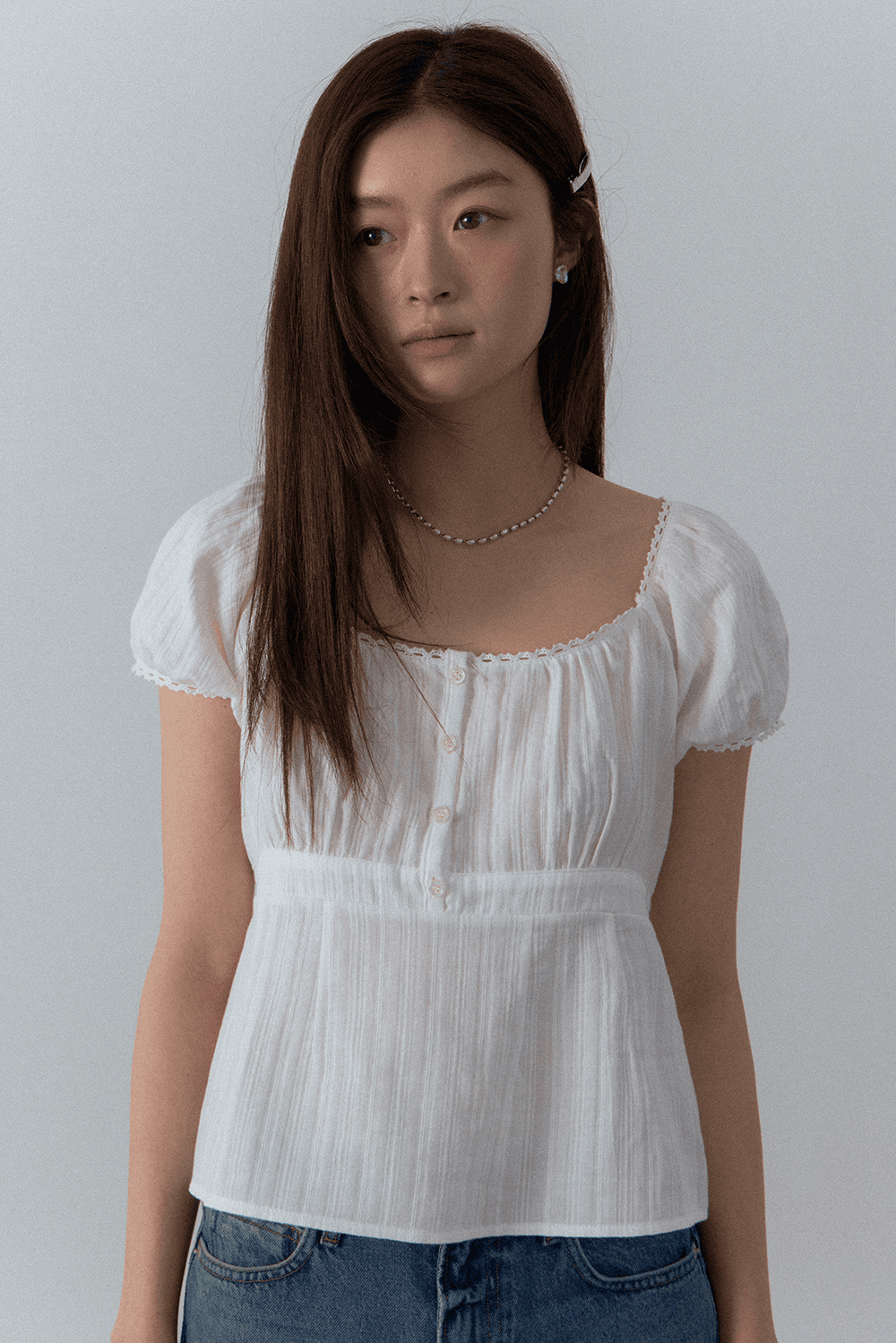 Powder Blouse (White)