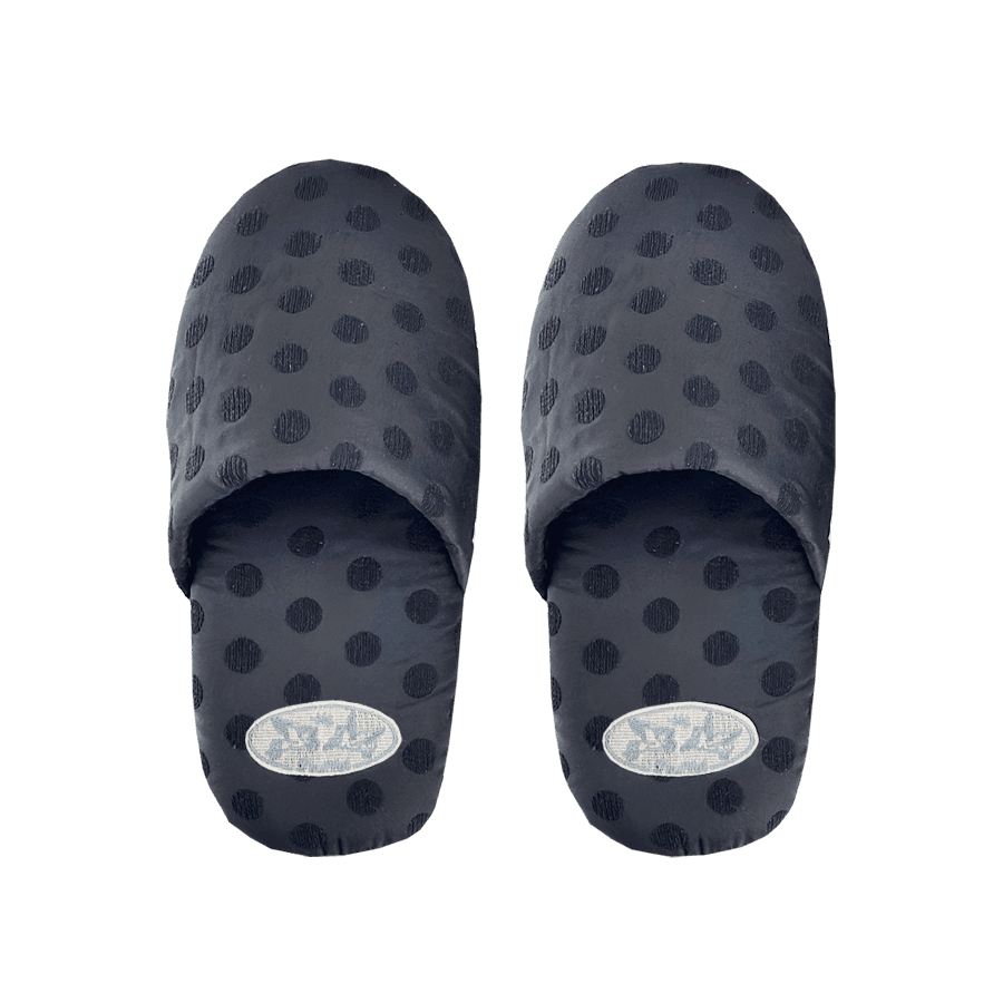 Cutie Dot Room Shoes - Silky Black