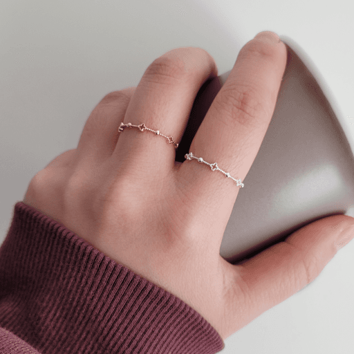 [클로버]눈꽃 실버 반지