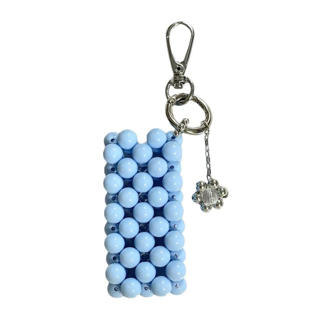 [r-o-m] Bead Bag Keyring 12.baby blue