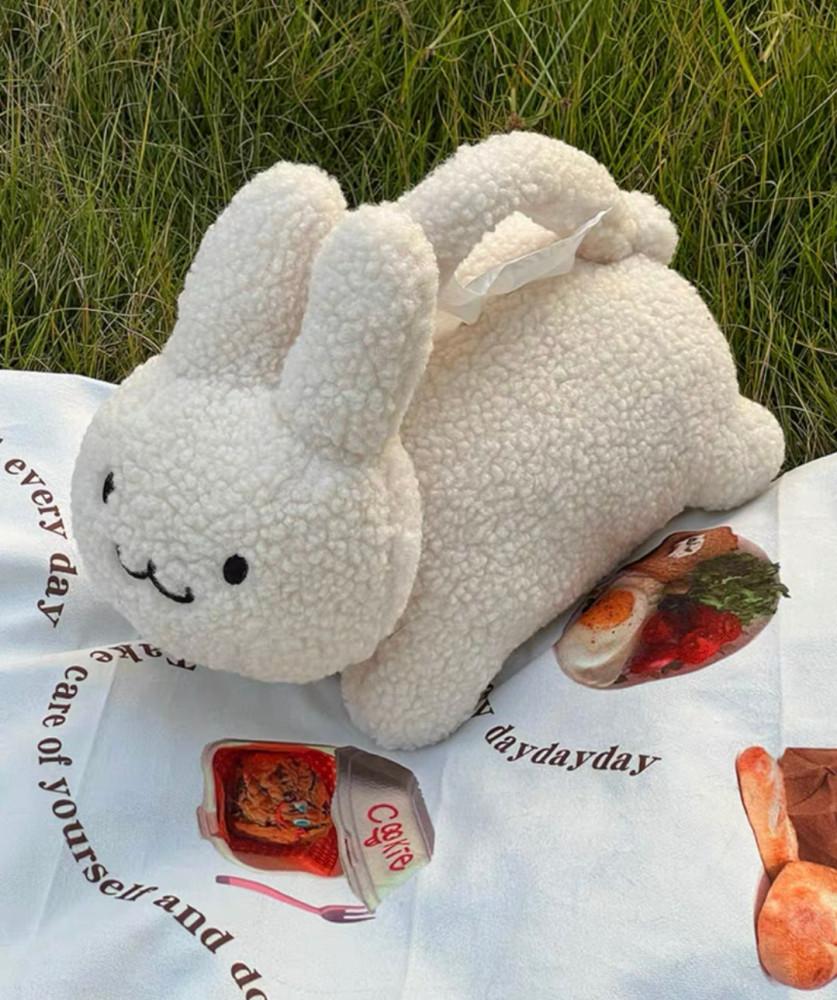 귀여운 래빗 토끼 뽀글이 휴지케이스 휴지 걸이