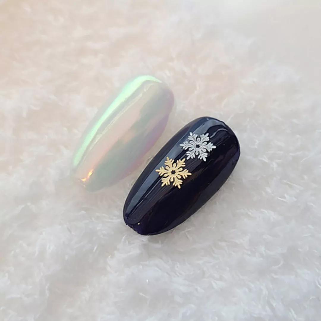 [보니비네일] 눈꽃초박No.1 대용량리뉴얼 크리스마스 네일파츠 2종 택1 18K 골드