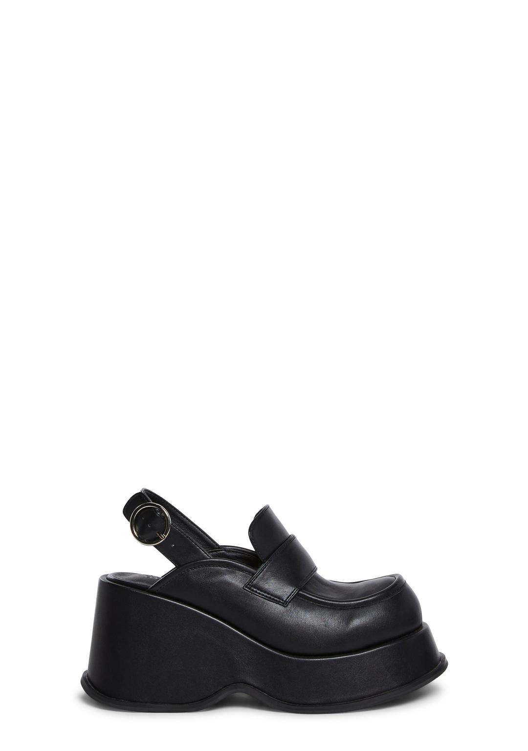 Downtime Slingback Loafers - Black - BLACK / US 5