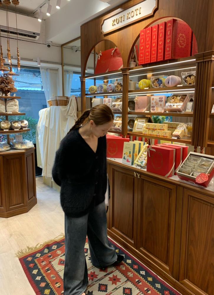 도브 밍크 가디건 (2color) - black / Arude 아루드