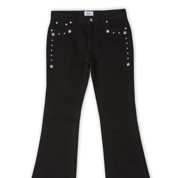 Stud Bootcut Denim Pants (Black) Women