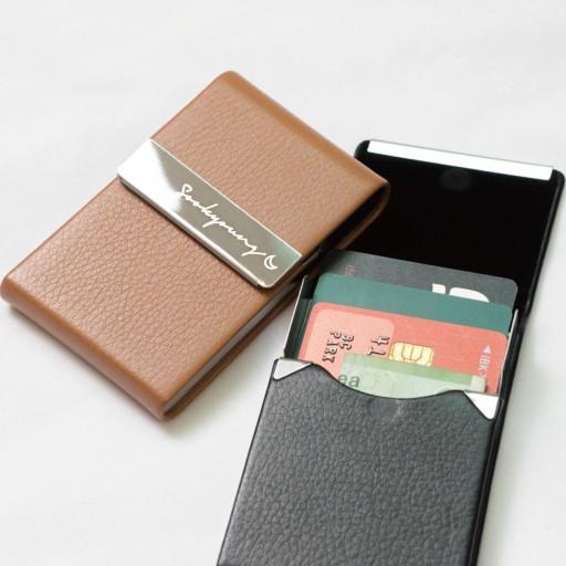 가죽 이니셜각인카드&명함지갑