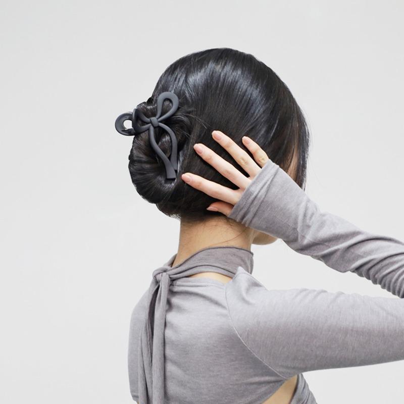 그레이시 리본 헤어클립