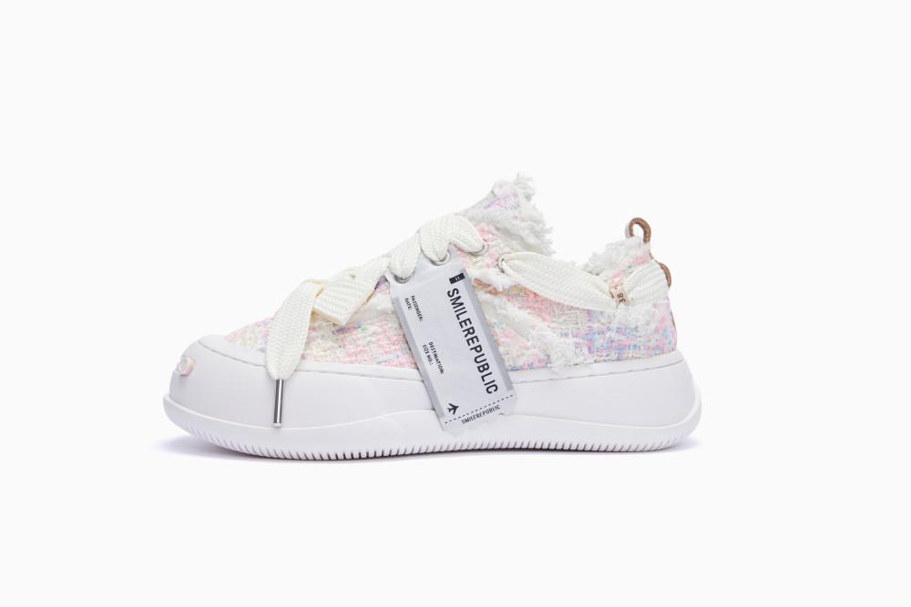 SR SNEAKERS  BLUE/PINK TWEED
