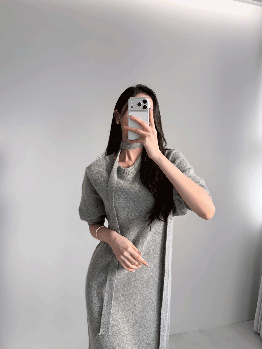 [단독진행]타이 니트 원피스