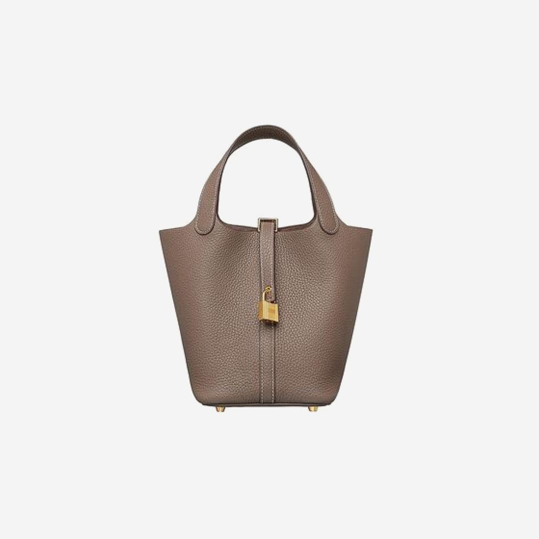 Hermes Picotin Lock 18 Bag Clemence & Gold Etoupe