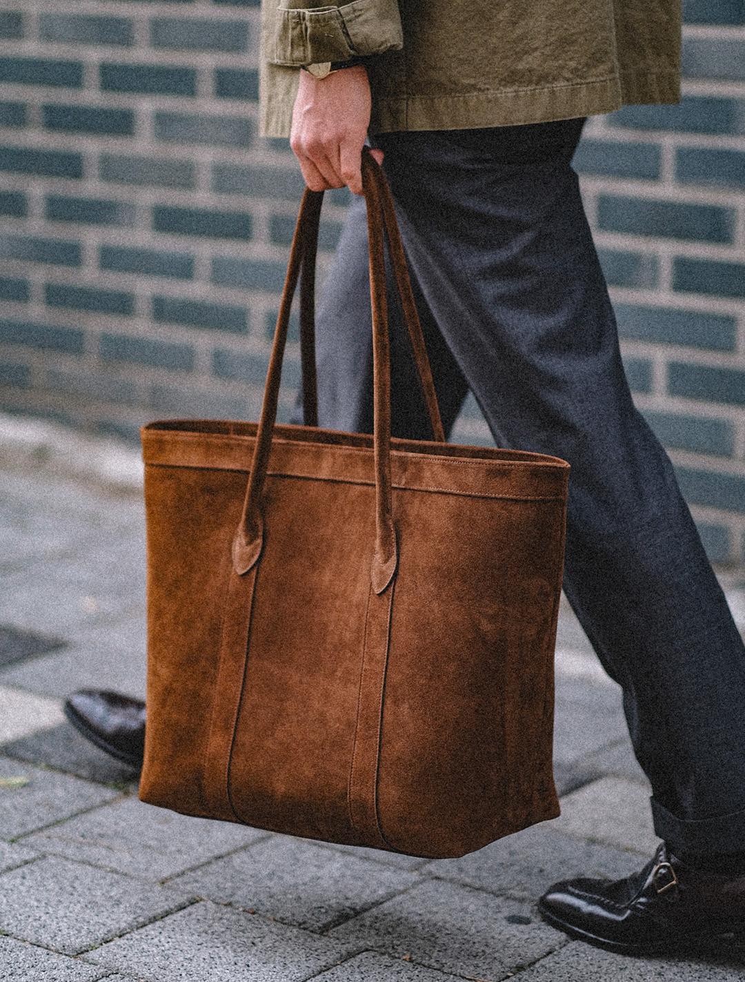 오브젝트시에나 x 선데이클로즈 콜라보 OS Suede Tote Bag