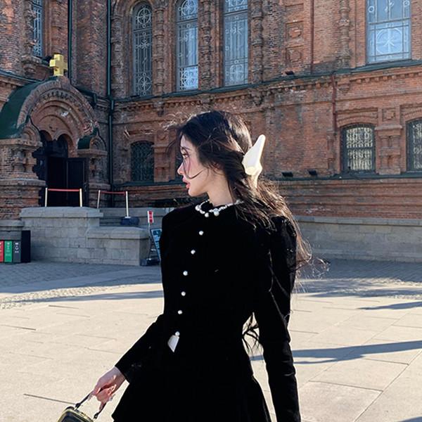 포니 비즈 벨벳 투피스 셋업