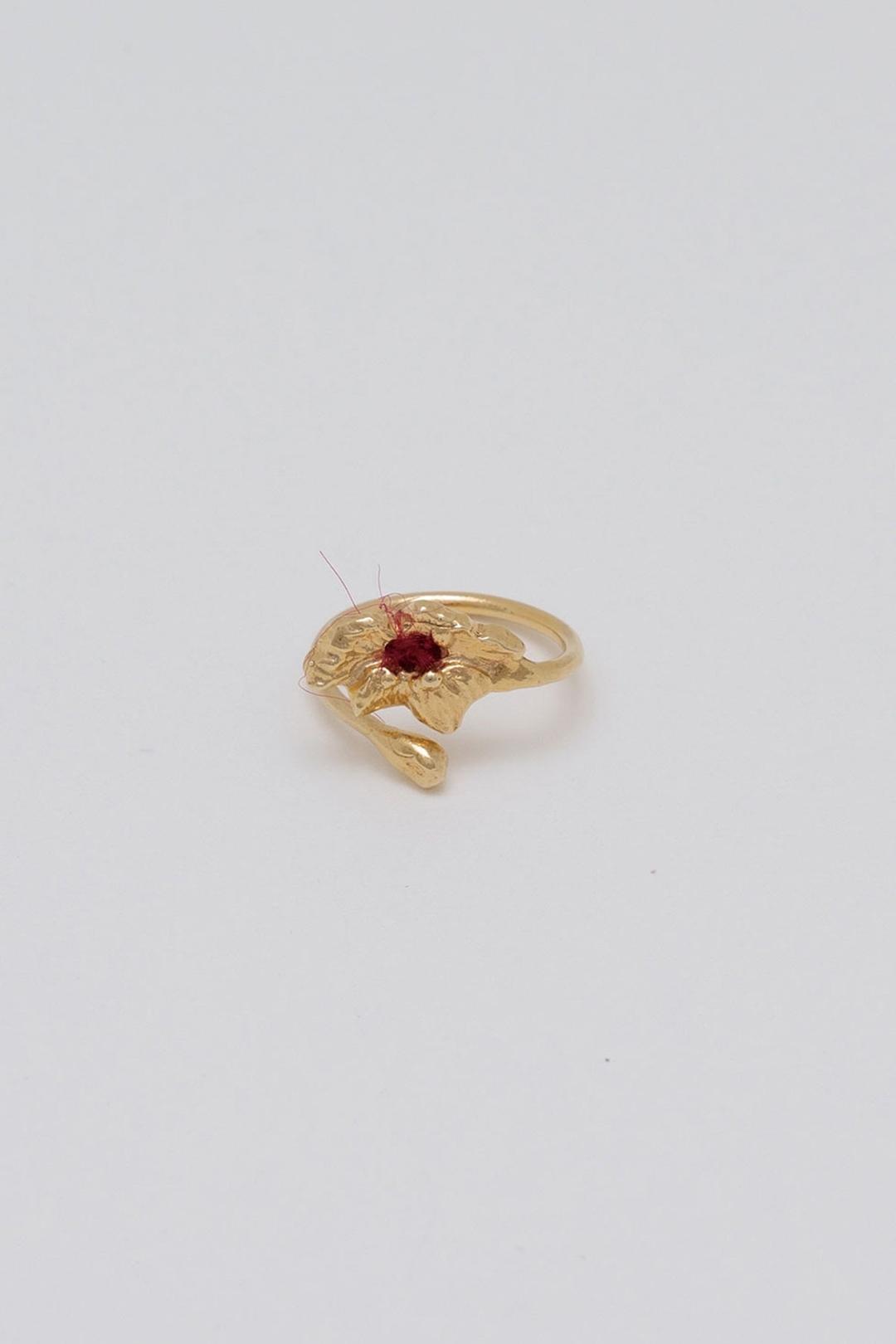 FLOWER TOE RING [GOLD]